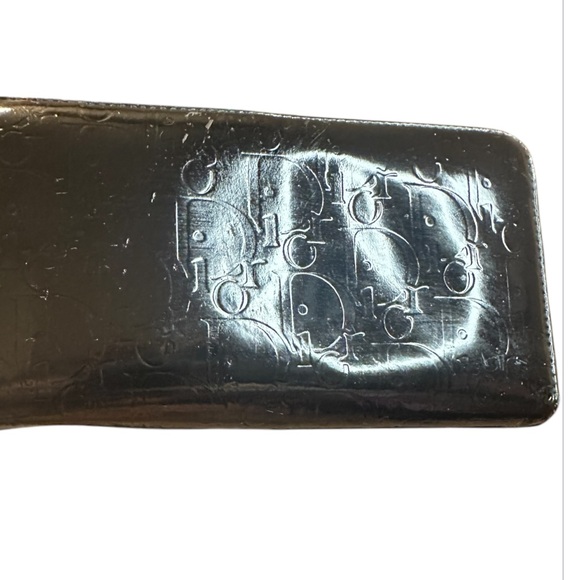 Dior black patent leather long zip wallet - Picture 3 of 11